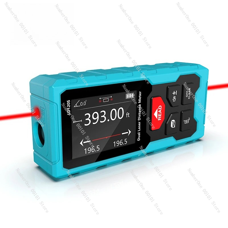 Laser Distance Measure - デュアルレーザー距離計充電式両側レーザー距離計 120 メートルデジタル巻尺角度測定ツール