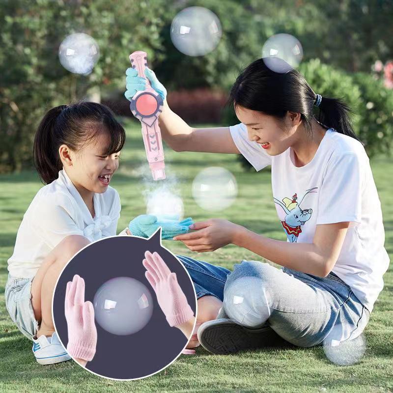 Led Gloves Music - 子供のマジックスモッグ吹くスティックグローブハンドプレイ煙バブル自動電気音楽 Led 水機関銃おもちゃギフト