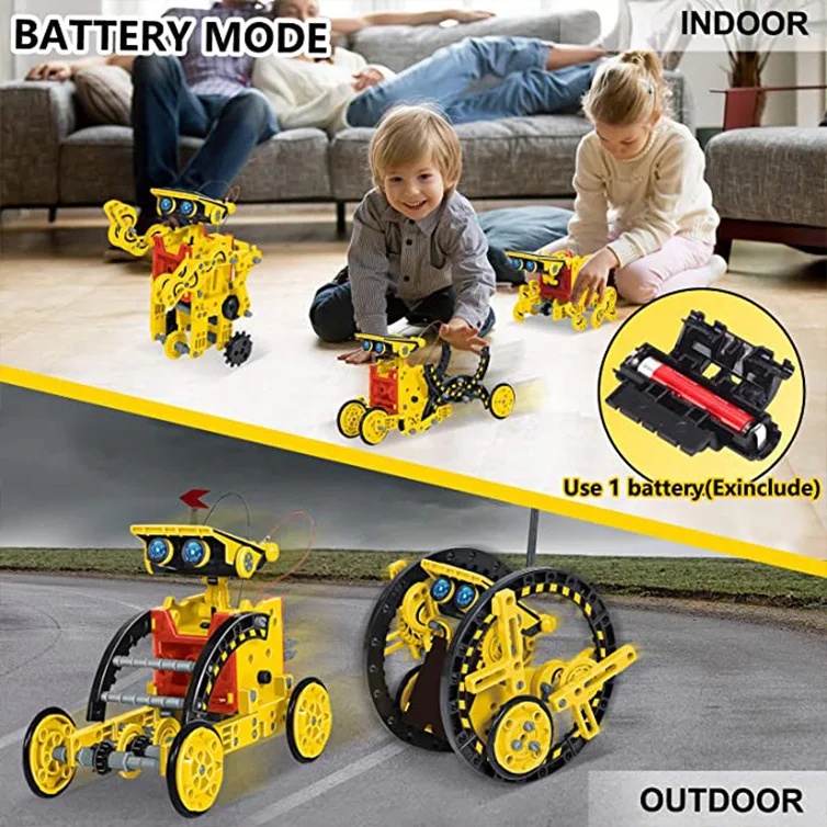 12 in 1 科学実験ソーラーロボットおもちゃ DIY ビ - Electronics Gadgets For Kids のレビューと価格