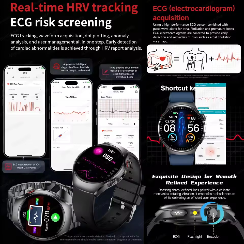 新型高精度ECGスマートウォッチ 血中脂質 五臓健康チェック - Laser Distance Measure のレビューと価格