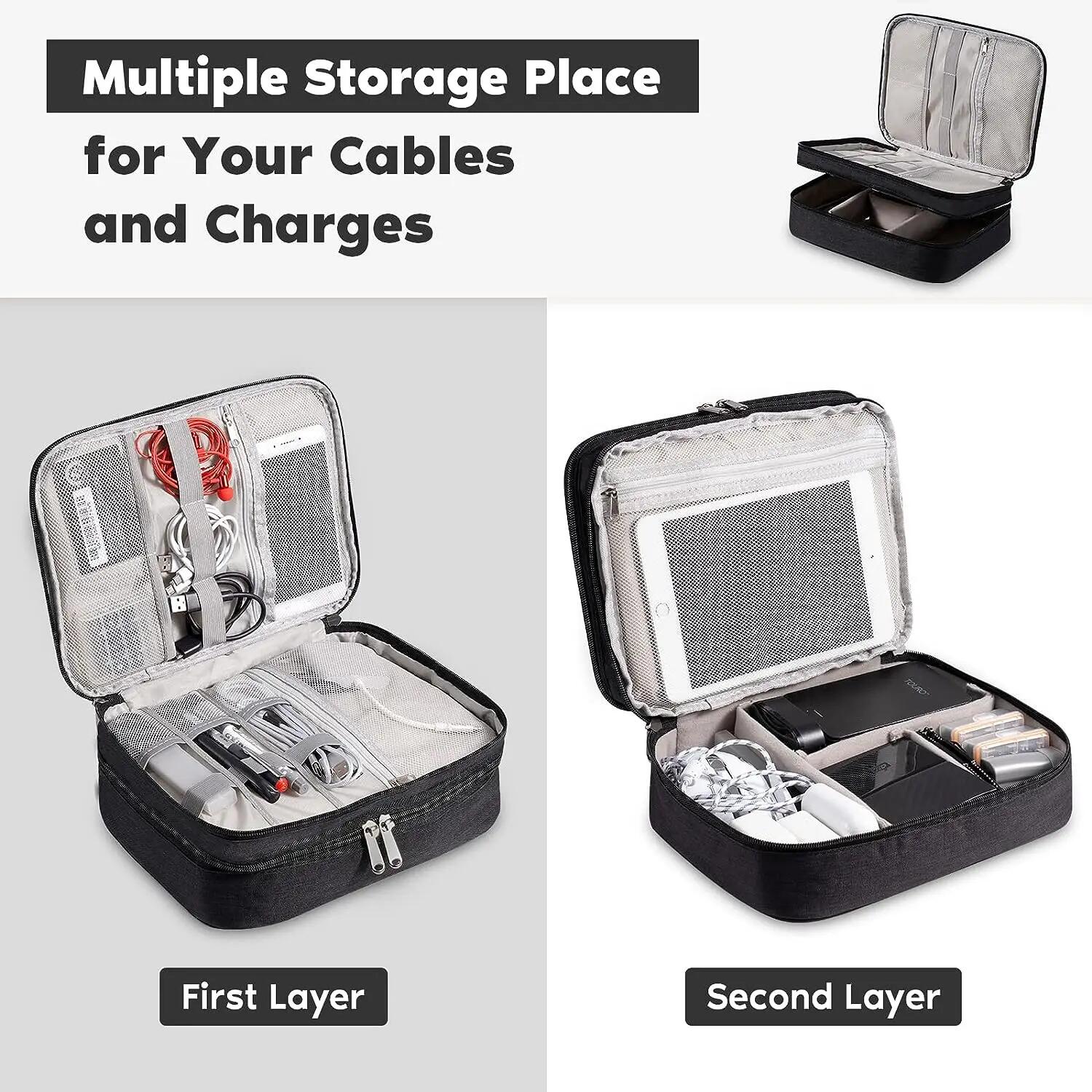 ポータブルデジタル収納袋 USB ガジェット防水ケーブルオー - Electronics Gadgets And Accessories のレビューと価格