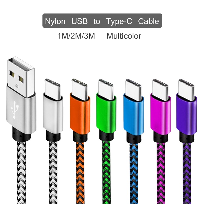 USB タイプ C ケーブル 2.4A 急速充電ナイロン編組 - Electronics Gadgets Wholesale のレビューと価格