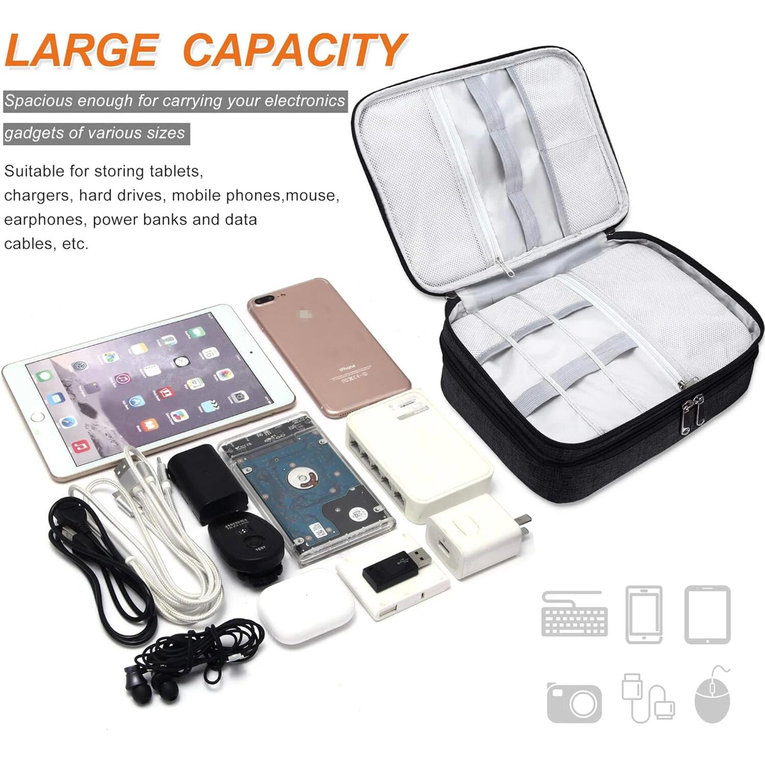 ポータブルデジタルストレージバッグ USB ガジェット防水ケ - Electronics Gadgets And Accessories のレビューと価格
