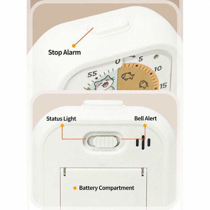 回転式カウントダウンタイマー視覚的な時間管理ツール目覚まし時 - Electronics Gadgets For Kids のレビューと価格