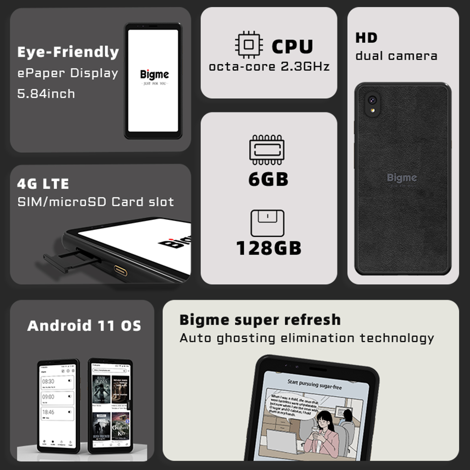 BIGME Hibreak電子書籍リーダー 5.84インチ  - E-Ink Tablet Reader のレビューと価格