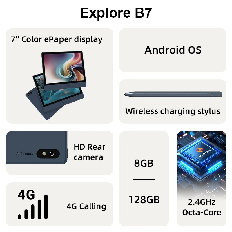 B7電子書籍リーダー、7インチE-Ink電子書籍リーダー、3 - E-Ink Tablet Reader のレビューと価格