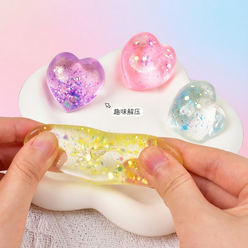 色が変わるハート型スクイーズ玩具、スパンコール付き愛の形をし - Electronics Gadgets For Kids のレビューと価格