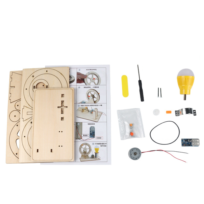 木製ハンドジェネレーター子供の科学おもちゃ面白い STEM  - Electronics Gadgets For Kids のレビューと価格