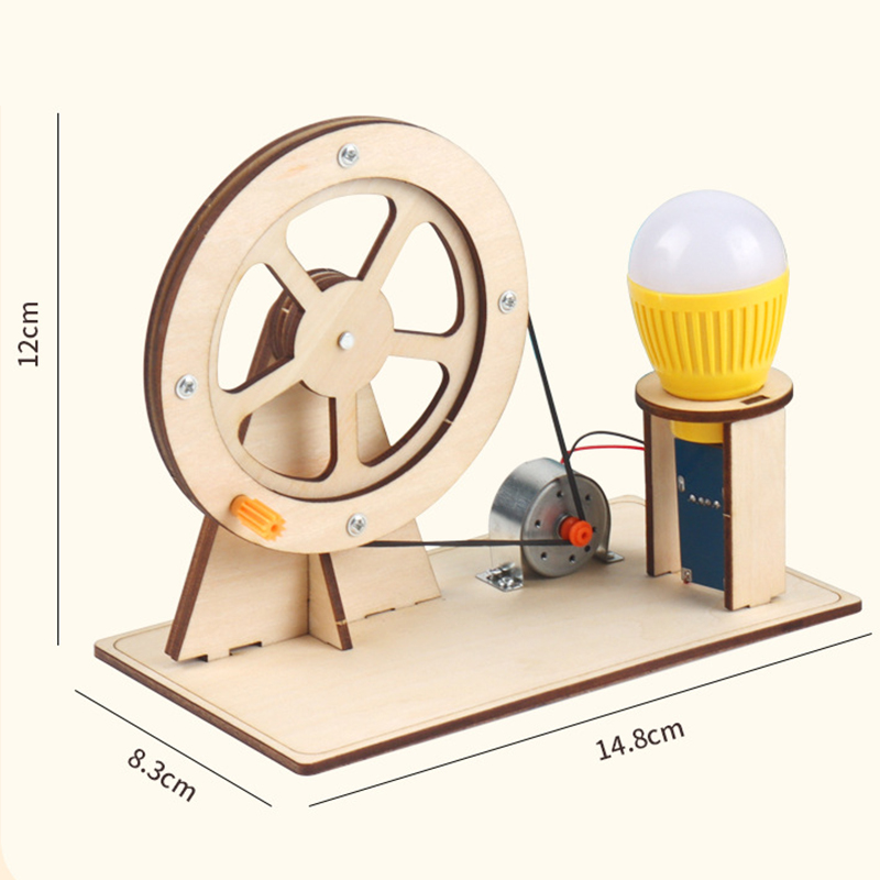 木製ハンドジェネレーター子供の科学おもちゃ面白い STEM  - Electronics Gadgets For Kids のレビューと価格