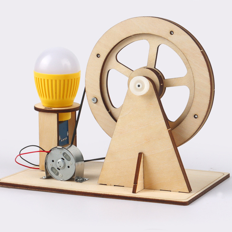 木製ハンドジェネレーター子供の科学おもちゃ面白い STEM  - Electronics Gadgets For Kids のレビューと価格