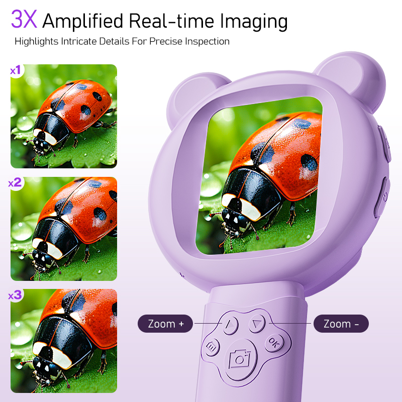 キッズデジタル拡大鏡 2.8インチ画面 ポータブルビデオ顕微 - Digital Magnifier Reading のレビューと価格