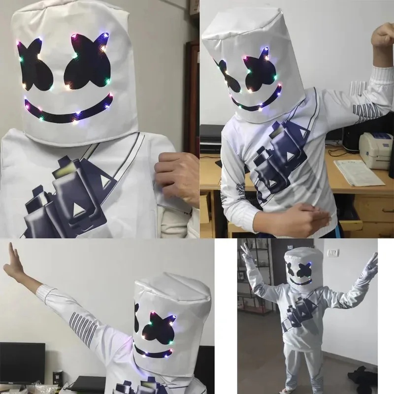 プレミアムコスチューム ハロウィン DJ LED コスプレ衣 - Led Gloves Music のレビューと価格